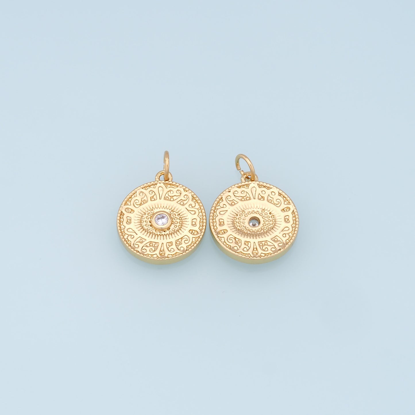 Gold Evil Eye Charms,18K Gold Filled Evil Eye Pendant,Evil Eye Charm Bracelet Necklace for DIY Jewelry Making Supply