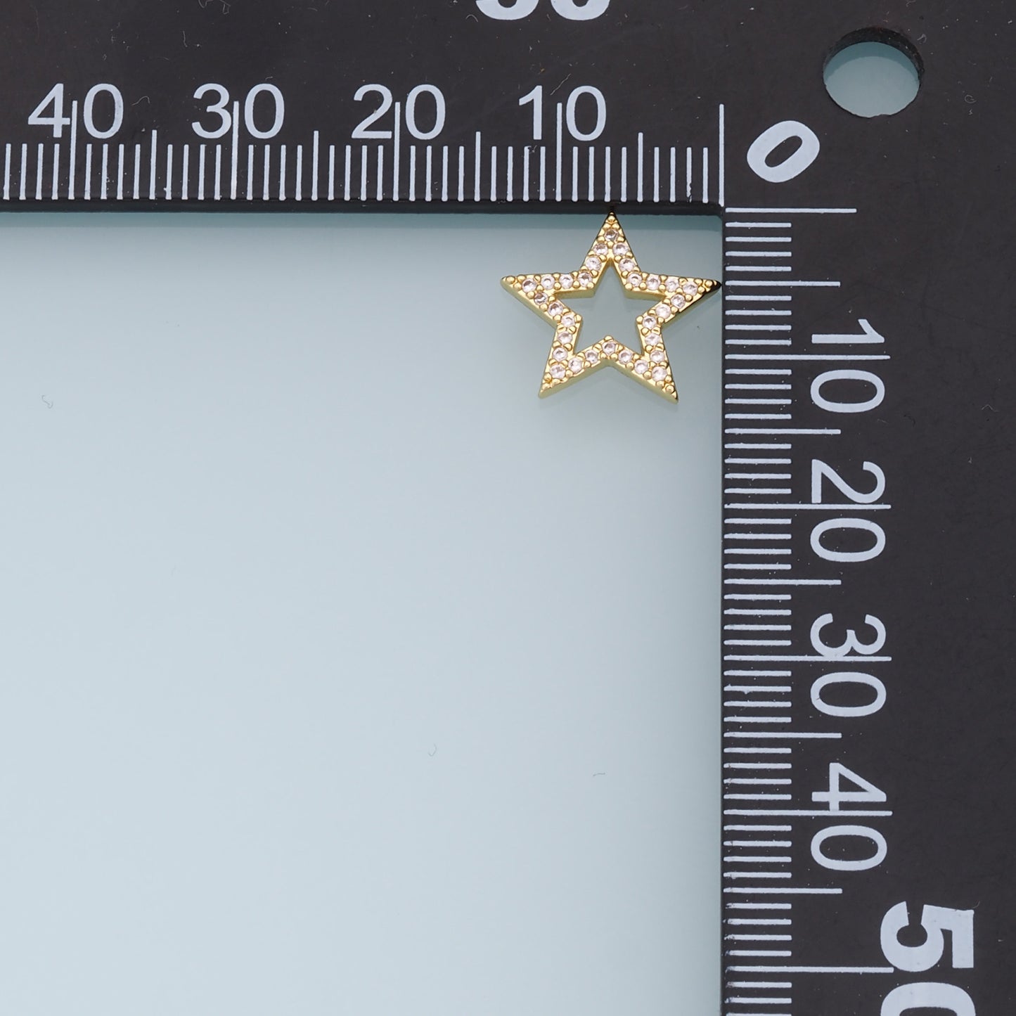 18K Gold Filled Star Pendant,CZ Micro Pave Star Charm Bracelet Necklace for DIY Jewelry Making Supply