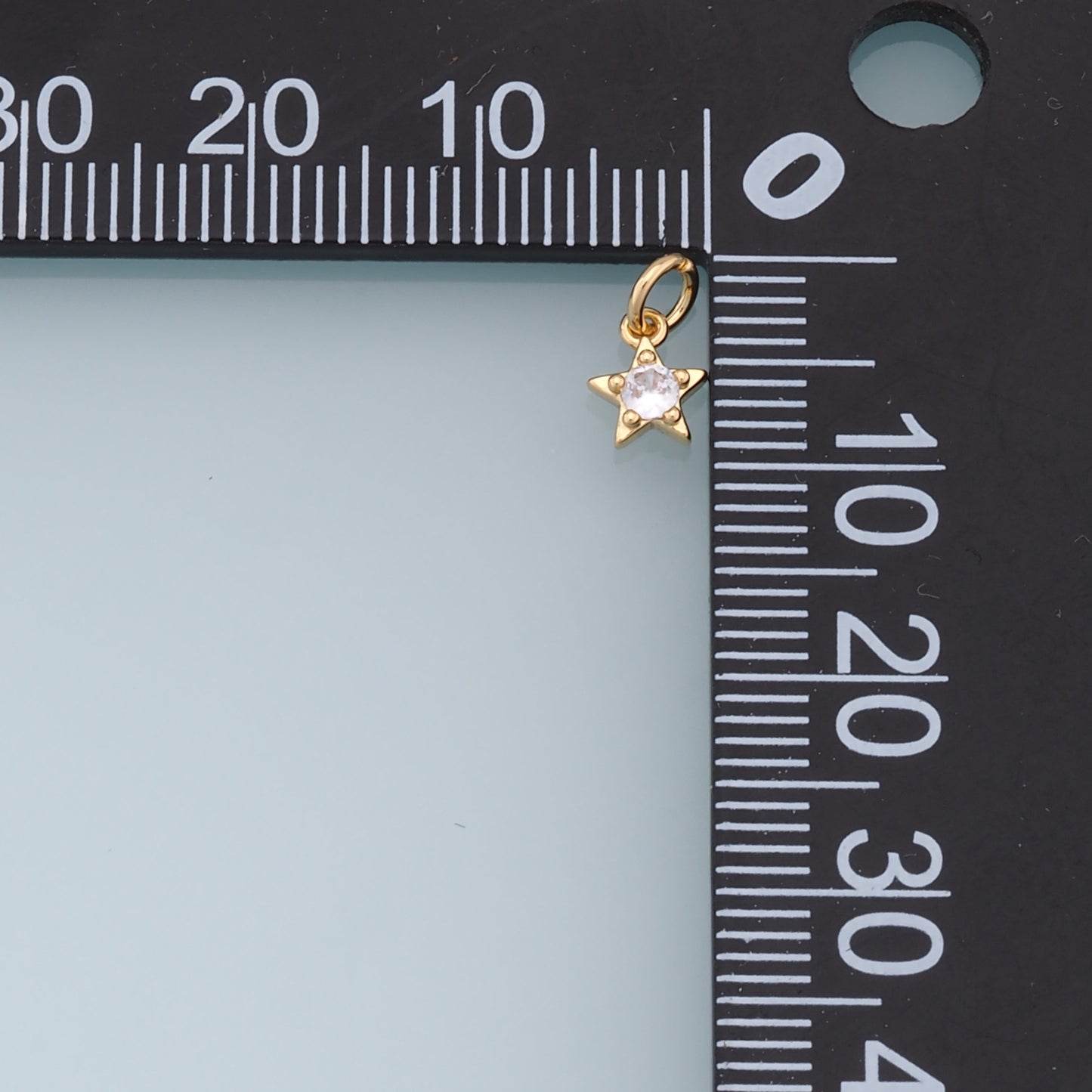 18K Gold Filled Star Pendant,CZ Star Charm Bracelet Necklace for DIY Jewelry Making Supply