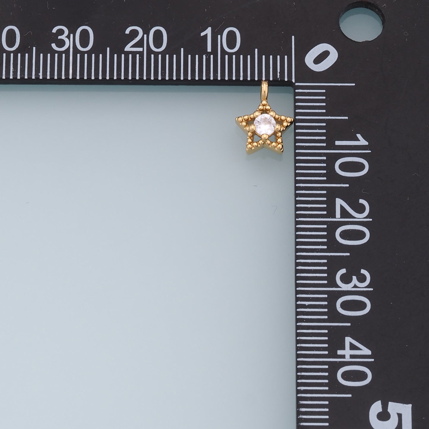 18K Gold Filled Star Pendant,CZ Star Charm Bracelet Necklace for DIY Jewelry Making Supply