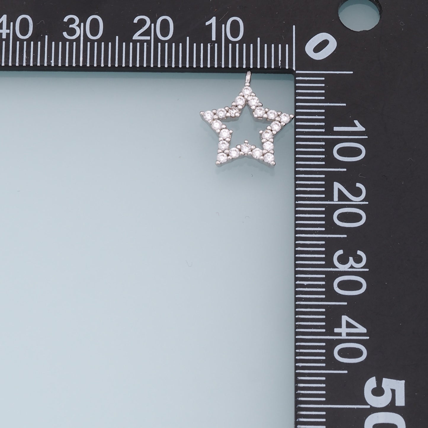 18K Gold Filled Star Pendant,CZ Star Charm Bracelet Necklace for DIY Jewelry Making Supply