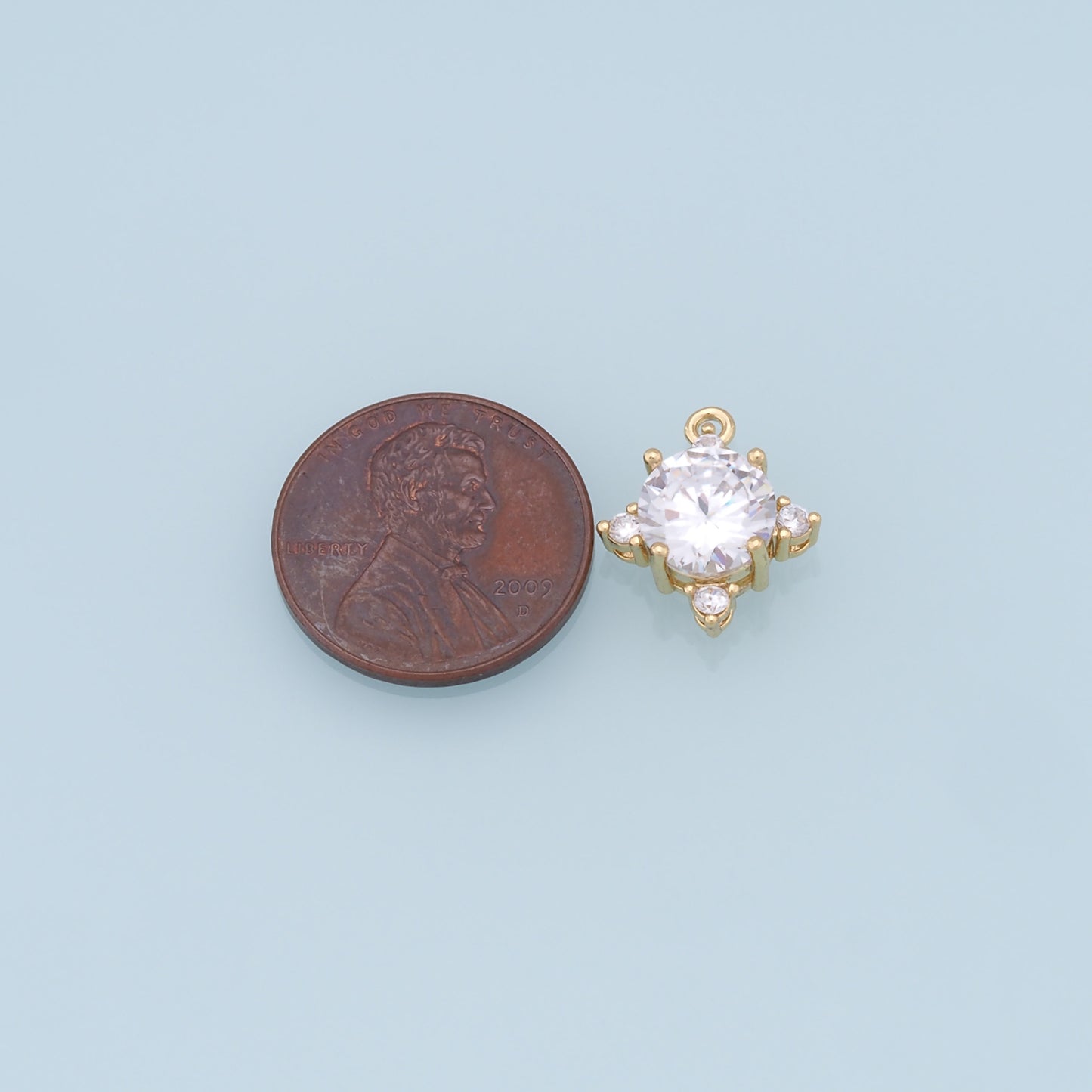 18K Gold Filled Star Pendant,CZ Star Charm Bracelet Necklace for DIY Jewelry Making Supply