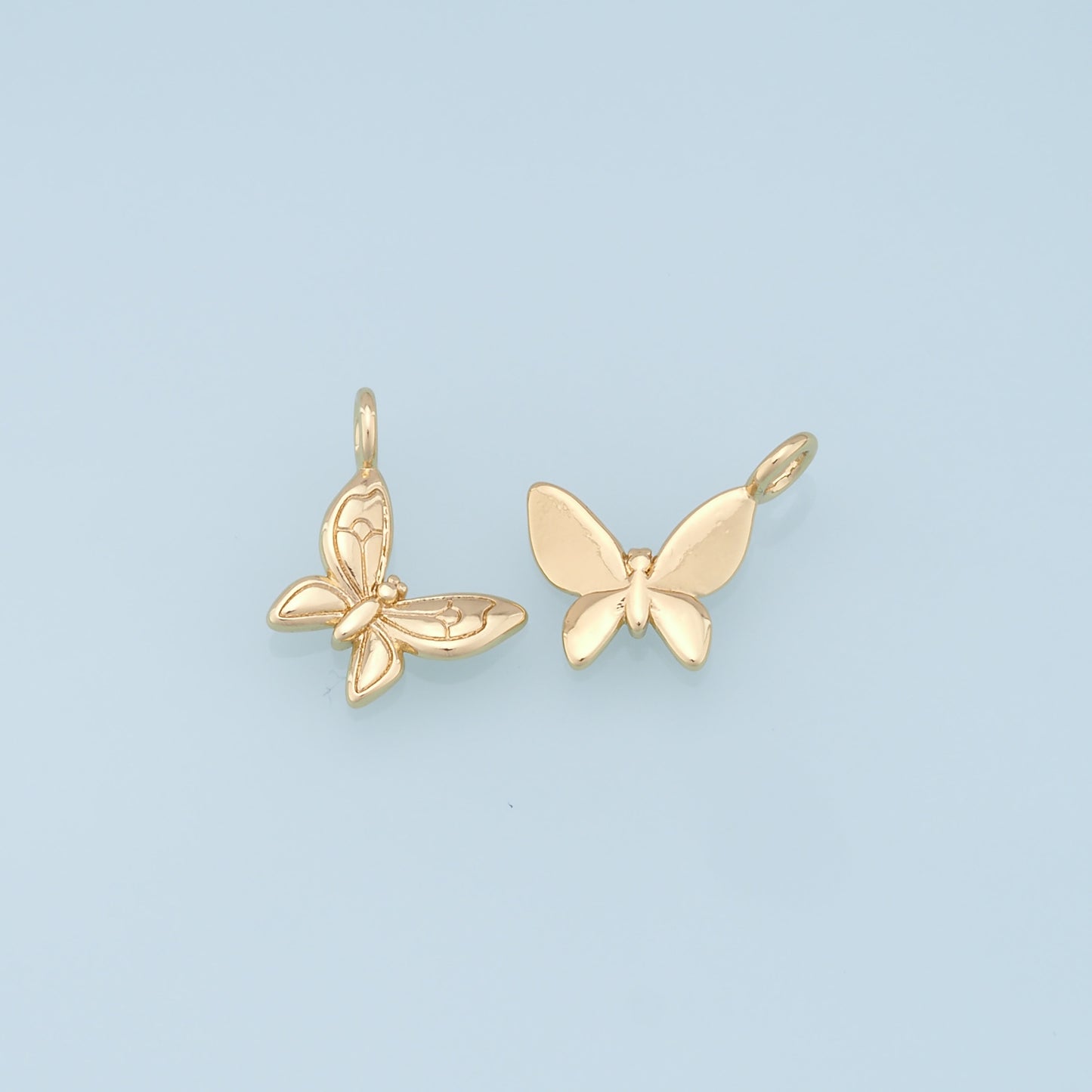 Gold Butterfly Charms,18K Gold Filled Butterfly Pendant,Butterfly Charm Bracelet Necklace for DIY Jewelry Making Supply