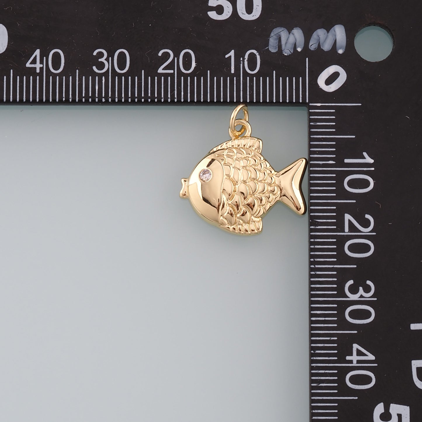 Gold Fish Charms,18K Gold Filled Fish Pendant,Cute Fish Charm Bracelet Necklace for DIY Jewelry Making Supply