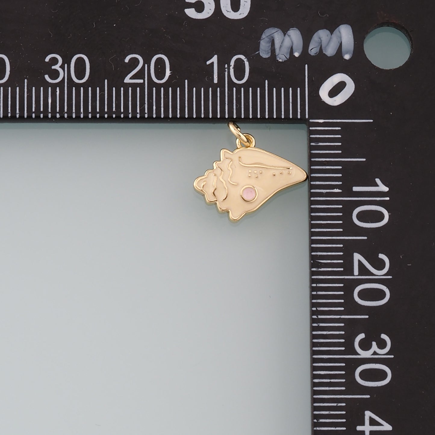 Gold Conch Charms,18K Gold Filled Conch Pendant,Enamel Conch Shell Charm Bracelet Necklace for DIY Jewelry Making Supply