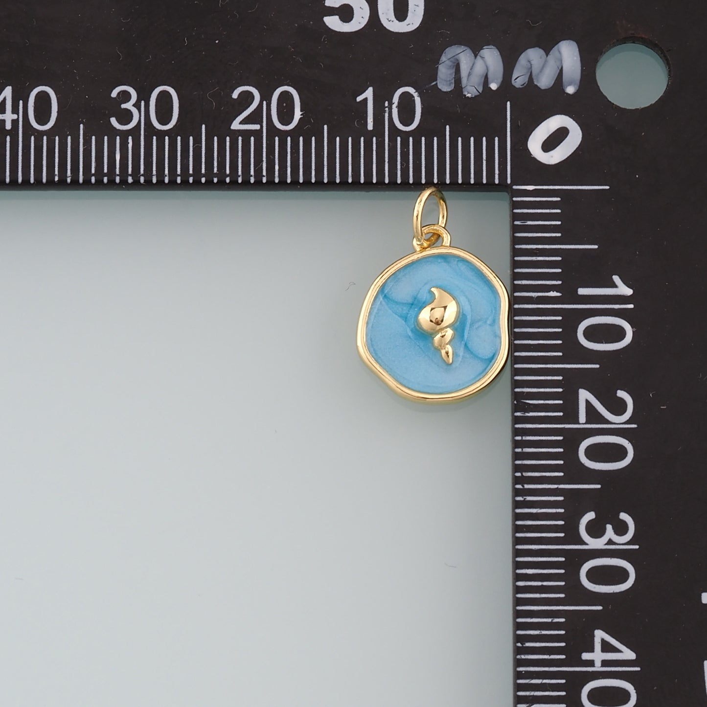 Gold Conch Charms,18K Gold Filled Conch Pendant,Enamel Conch Shell Charm Bracelet Necklace for DIY Jewelry Making Supply
