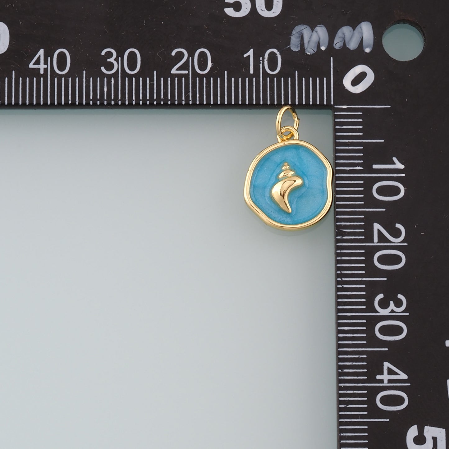 Gold Conch Charms,18K Gold Filled Conch Pendant,Enamel Conch Shell Charm Bracelet Necklace for DIY Jewelry Making Supply