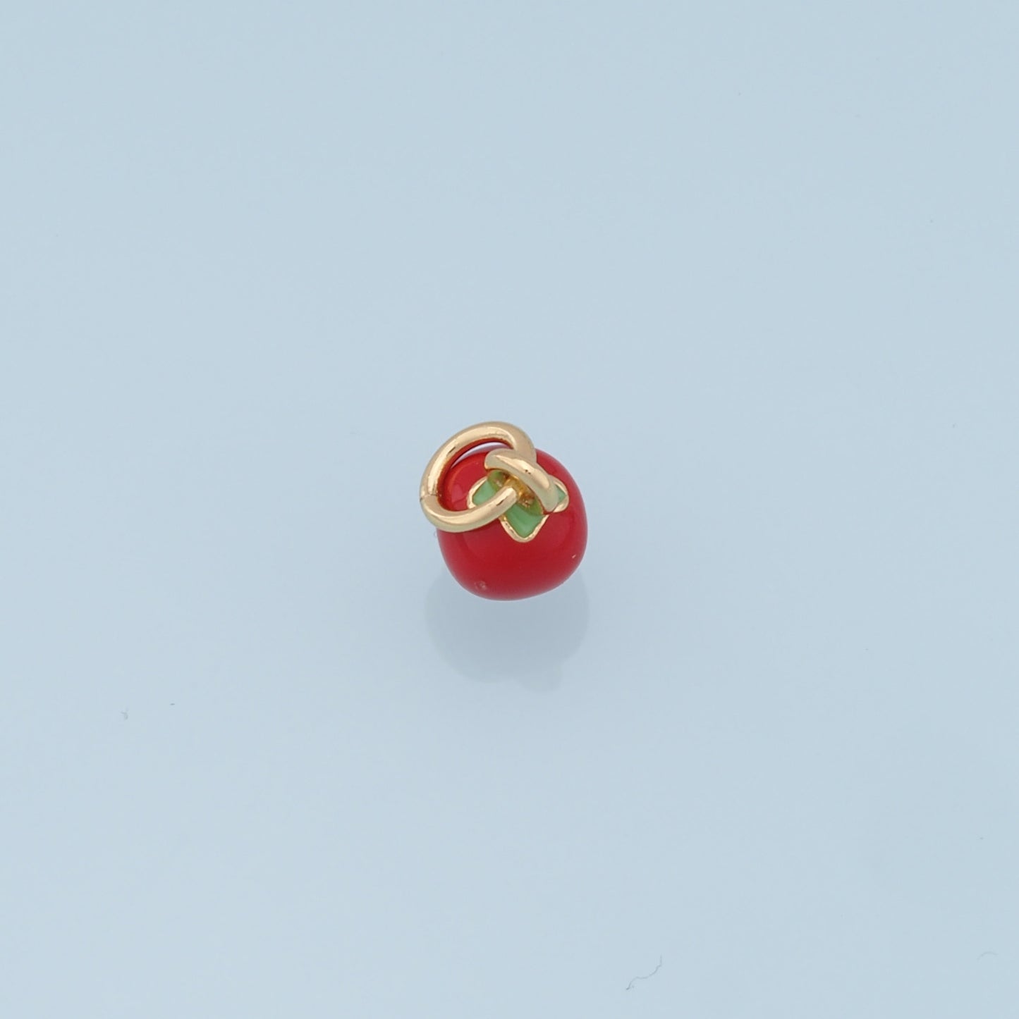 Gold Apple Charms,18K Gold Filled Enamel Apple Pendant,Fruit Charm Bracelet Necklace for DIY Jewelry Making Supply