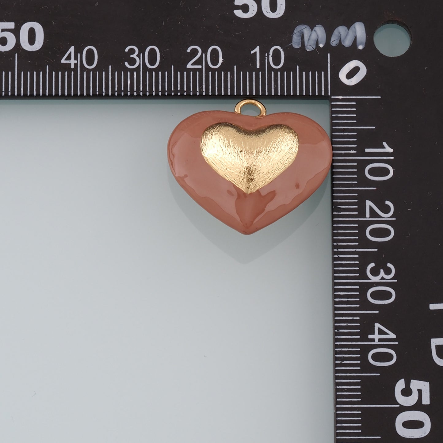 Gold Heart Charms,18K Gold Filled Heart Pendant,Enamel Heart Charm Bracelet Necklace for DIY Jewelry Making Supply