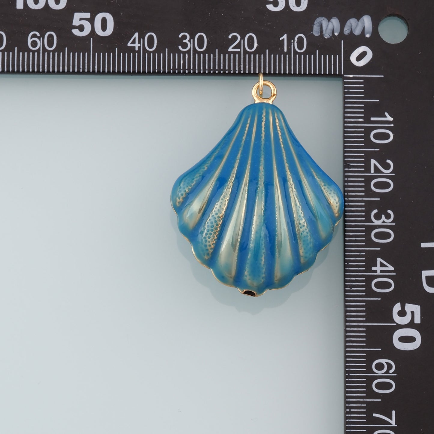 Gold Conch Charms,18K Gold Filled Big Shell Pendant,Enamel Conch Shell Charm Bracelet Necklace for DIY Jewelry Making Supply