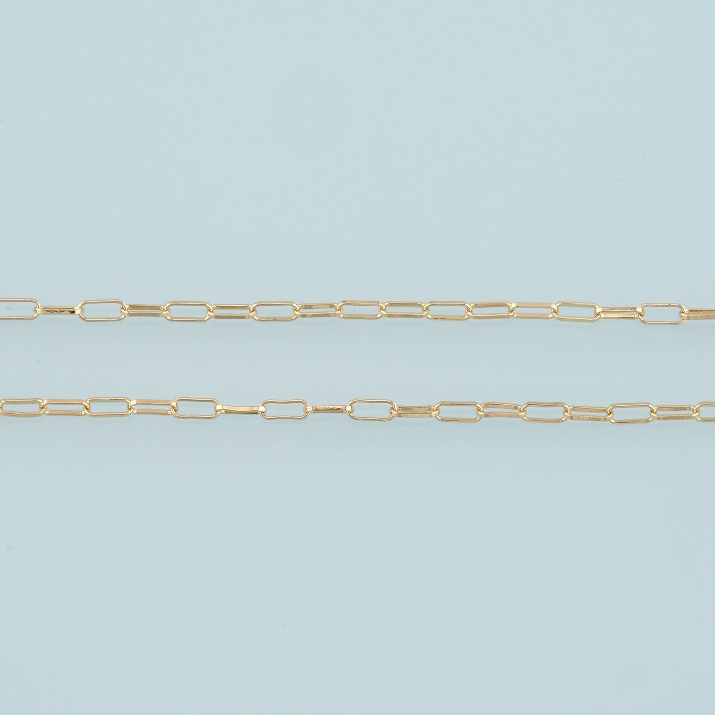 Gold Paper Clip Chain,18K Gold Filled Oval Chain for Necklace Bracelet DIY Jewelry Making Supply