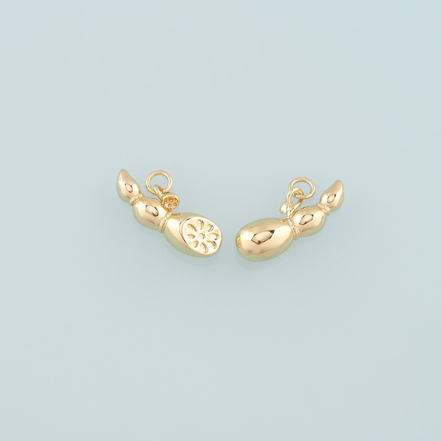 Gold Lotus Root Charms,18K Gold Filled Lotus Root Pendant,Vegetable Charm Bracelet Necklace for DIY Jewelry Making Supply