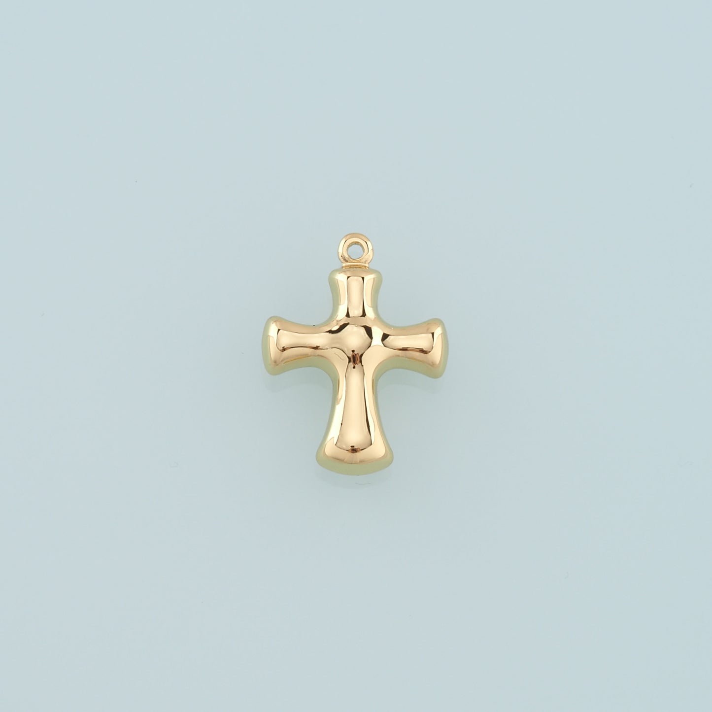 Gold Cross Charms,18K Gold Filled Cross Pendant,Religion Charm Bracelet Necklace for DIY Jewelry Making Supply