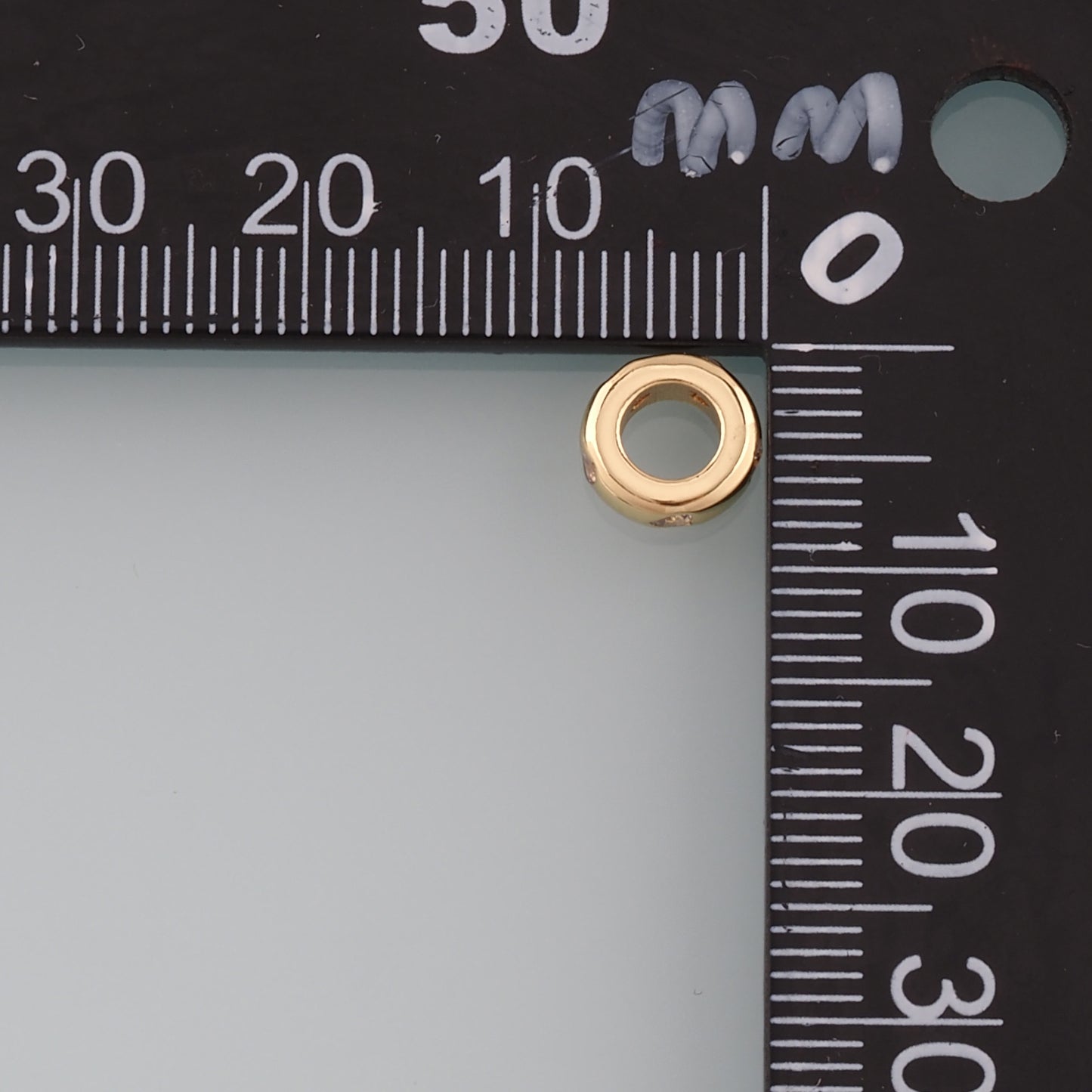 Gold Round Beads Charms,18K Gold Filled Round Flat Spacer beads Bracelet Necklace for DIY Jewelry Making Supply