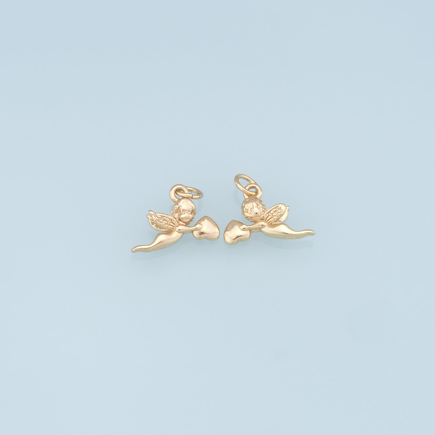 Gold Angel Charms,18K Gold Filled Angel Pendant,Angel Charm Bracelet Necklace for DIY Jewelry Making Supply