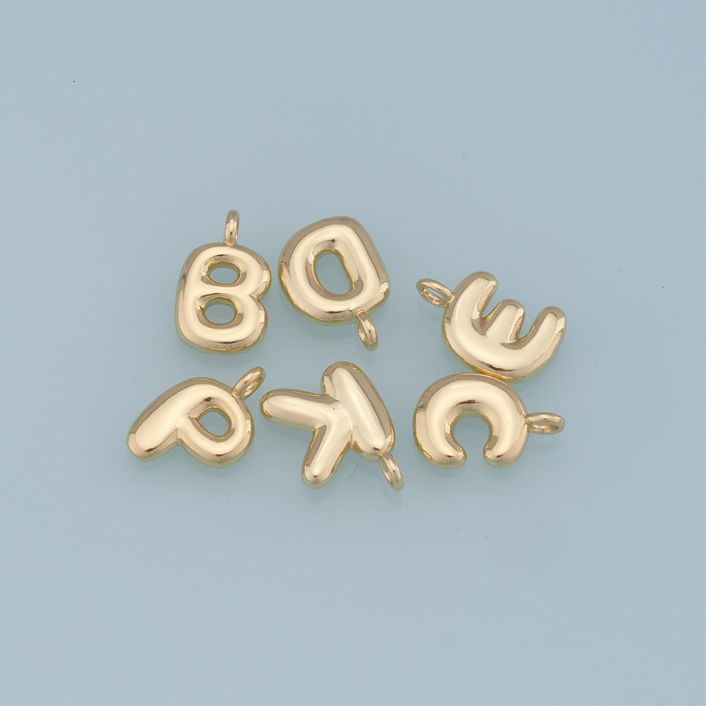 Gold letter Charms,18K Gold Filled letter Pendant,initial Charm Bracelet Necklace for DIY Jewelry Making Supply