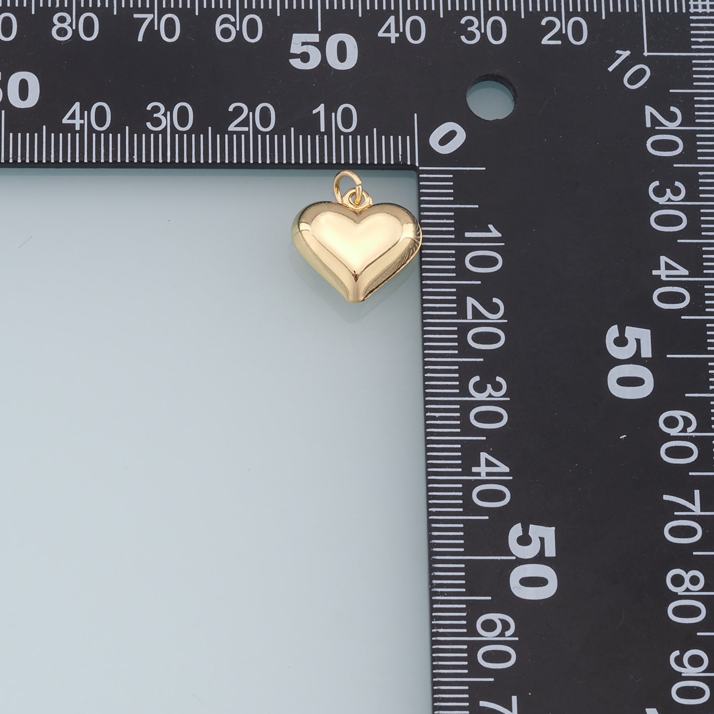 Gold Heart Charms,18K Gold Filled Heart Pendant,Heart Charm Bracelet Necklace for DIY Jewelry Making Supply