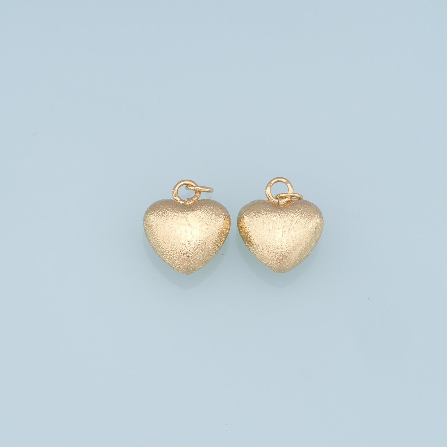 Gold Heart Charms,18K Gold Filled Heart Pendant,Heart Charm Bracelet Necklace for DIY Jewelry Making Supply