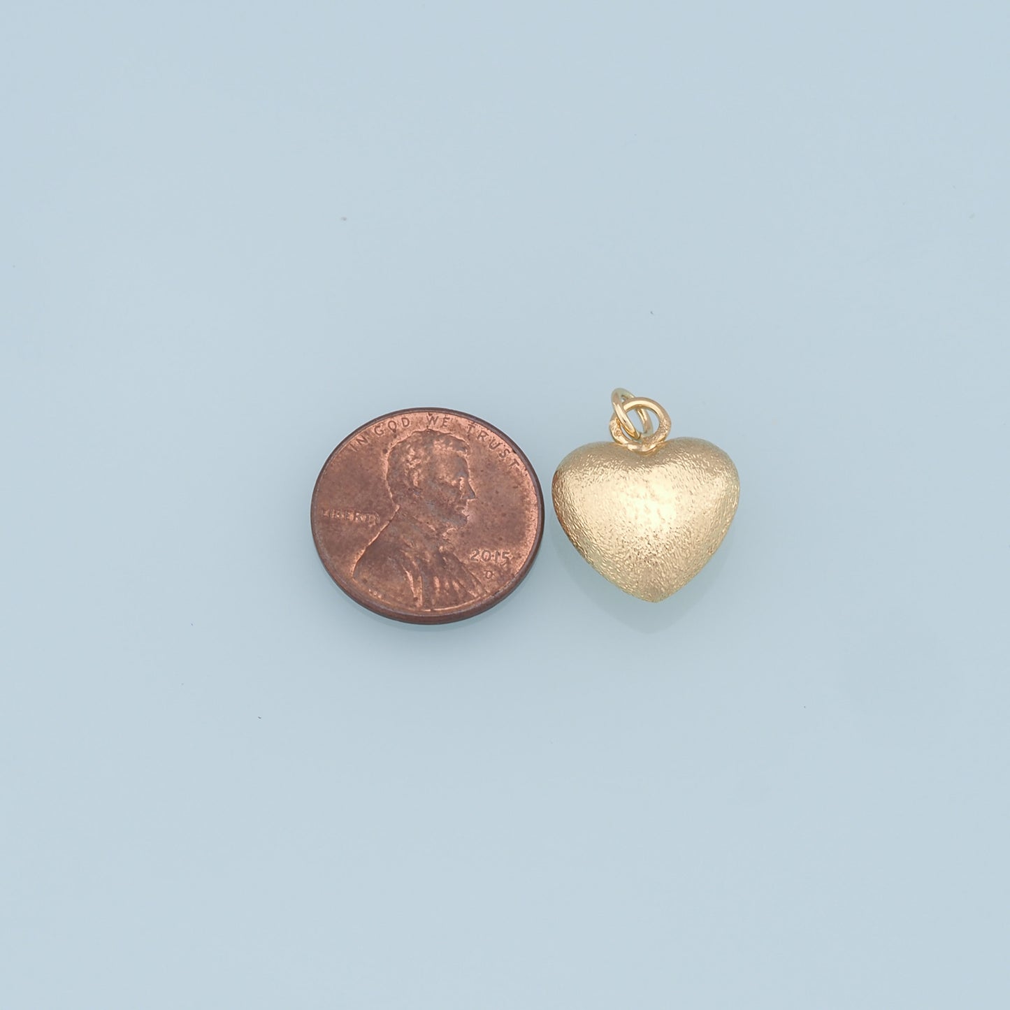 Gold Heart Charms,18K Gold Filled Heart Pendant,Heart Charm Bracelet Necklace for DIY Jewelry Making Supply