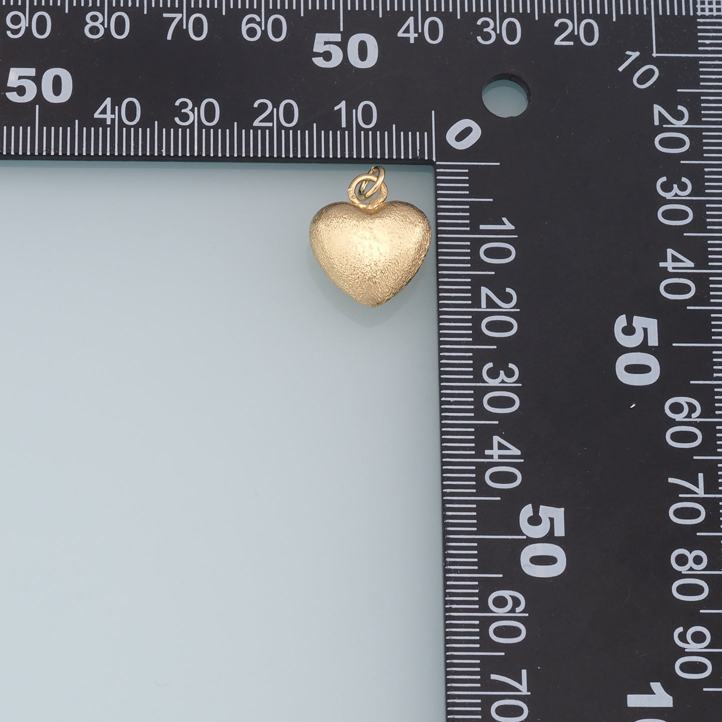 Gold Heart Charms,18K Gold Filled Heart Pendant,Heart Charm Bracelet Necklace for DIY Jewelry Making Supply