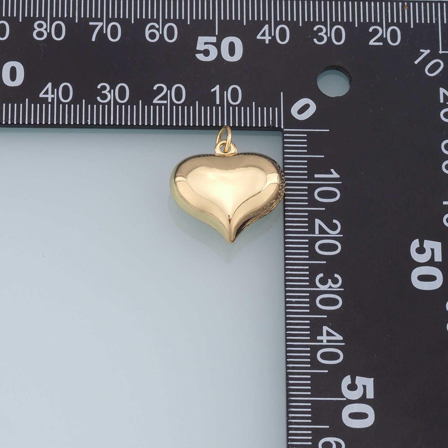 Gold Heart Charms,18K Gold Filled Heart Pendant,Heart Charm Bracelet Necklace for DIY Jewelry Making Supply