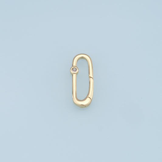 18K Gold Filled Oval Carabiner Clasp,Buckle Clasp,Carabiner Screw Clasp,Turnbuckle,for DIY Jewelry