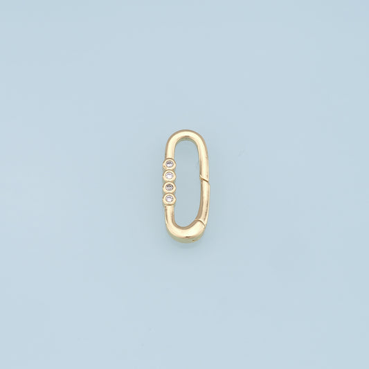 18K Gold Filled Oval Carabiner Clasp,Buckle Clasp,Carabiner Screw Clasp,Turnbuckle,for DIY Jewelry