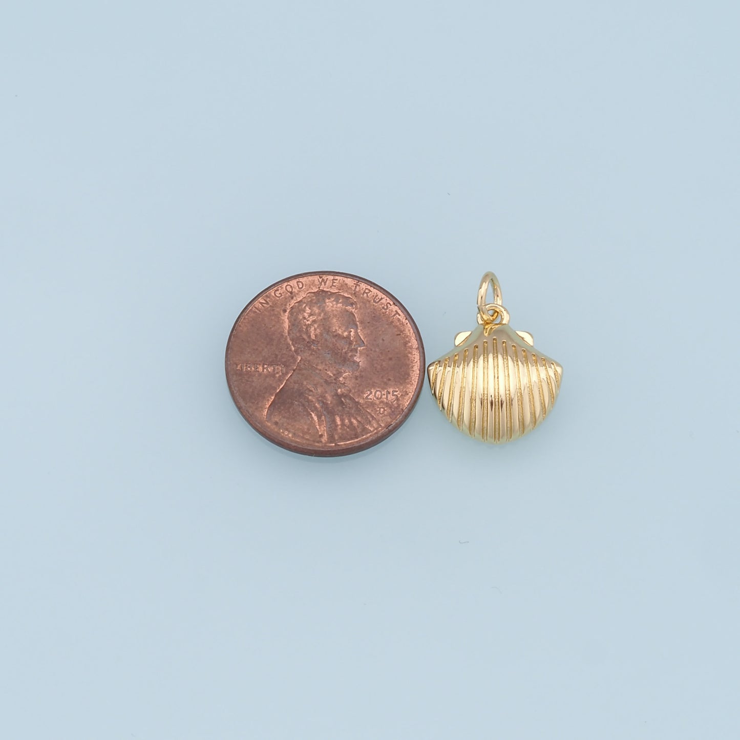 Gold Shell Charms,18K Gold Filled Conch Shell Pendant,Conch Shell Charm Bracelet Necklace for DIY Jewelry Making Supply