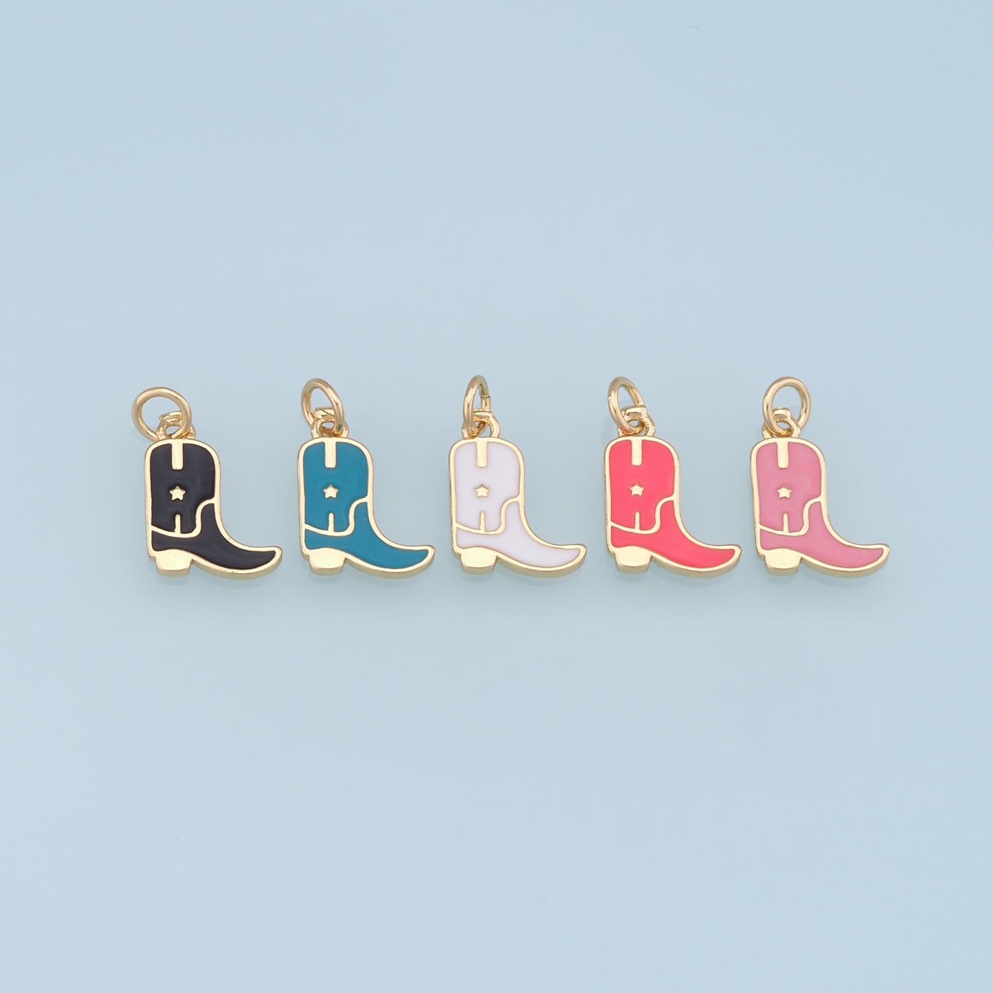 Gold Shoe Charms,18K Gold Filled Shoe Pendant,Shoe Charm Bracelet Necklace for DIY Jewelry Making Supply