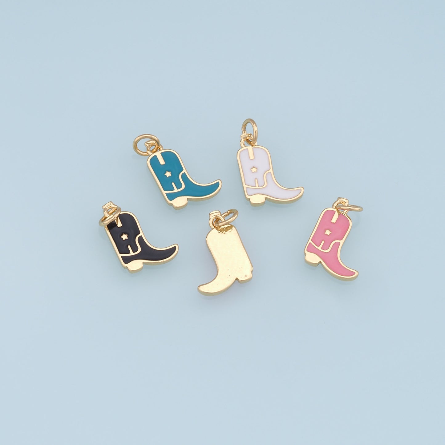 Gold Shoe Charms,18K Gold Filled Shoe Pendant,Shoe Charm Bracelet Necklace for DIY Jewelry Making Supply