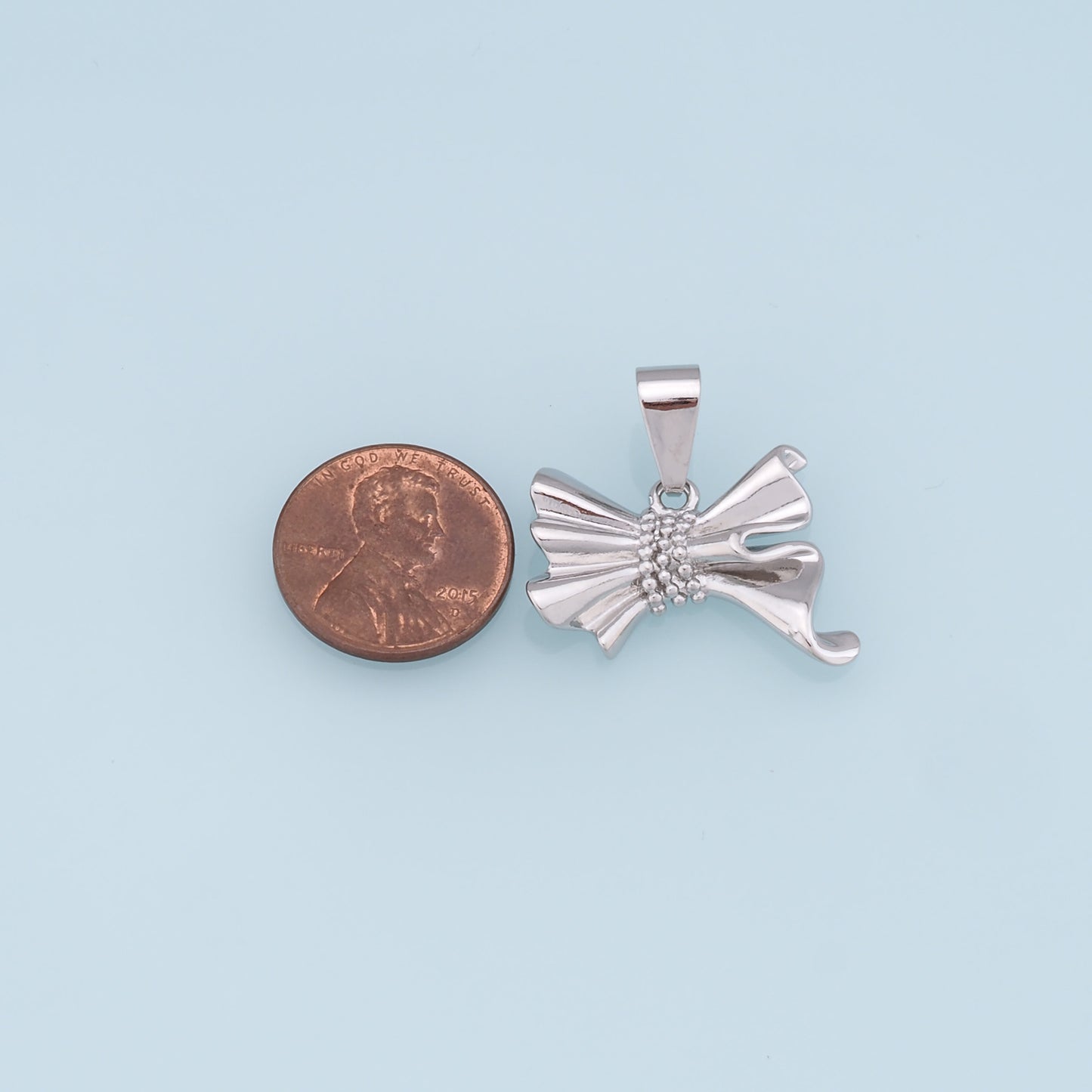 Gold Bow Charms,18K Gold Filled Bow Pendant,bow tie Charm Bracelet Necklace for DIY Jewelry Making Supply