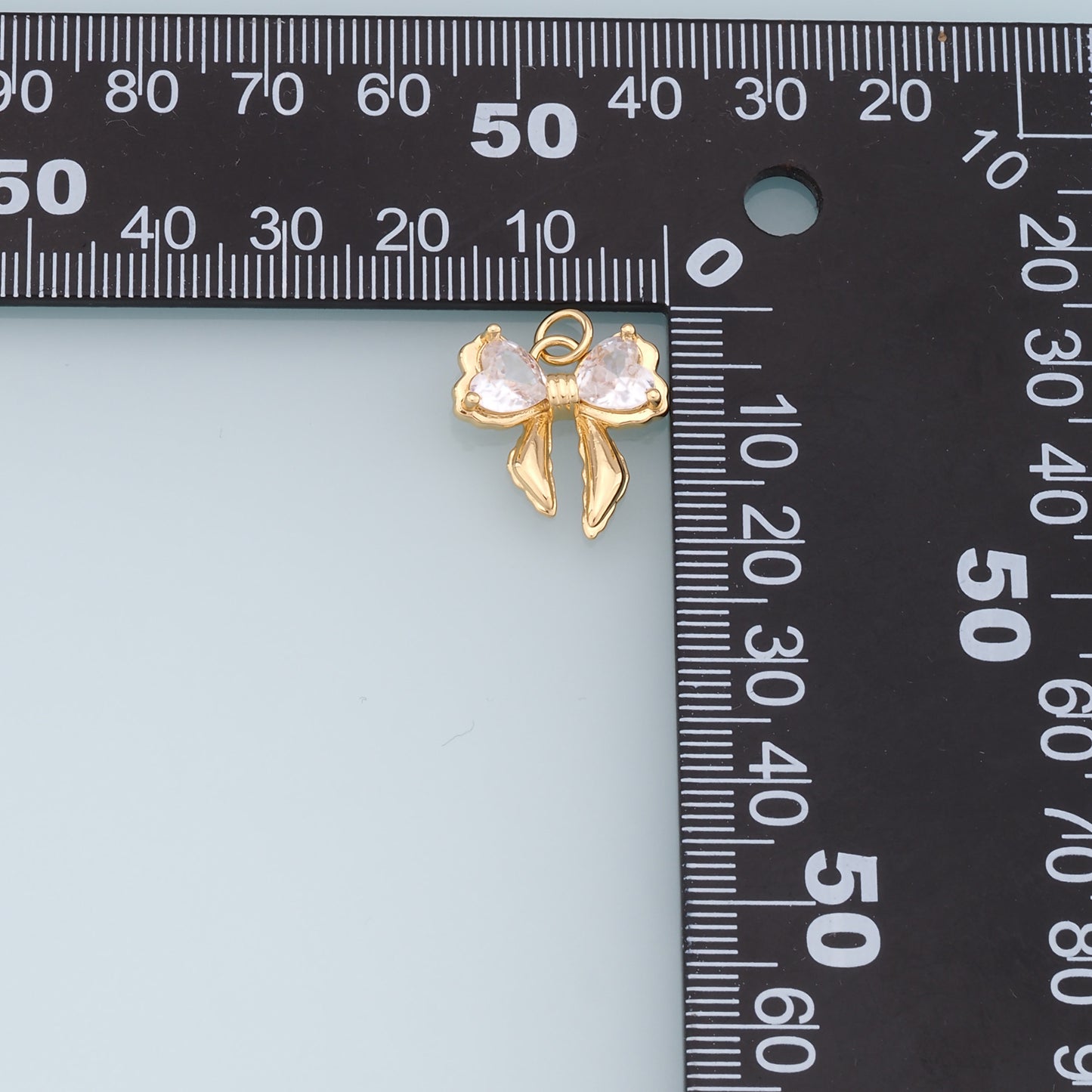 Gold Bow Charms,18K Gold Filled Bow Pendant,bow tie Charm Bracelet Necklace for DIY Jewelry Making Supply