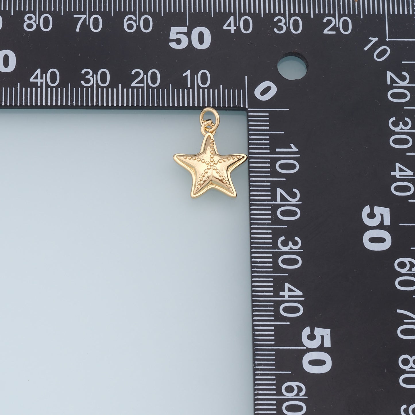 Gold Starfish Charms,18K Gold Filled Sea star Pendant,Starfish Charm Bracelet Necklace for DIY Jewelry Making Supply