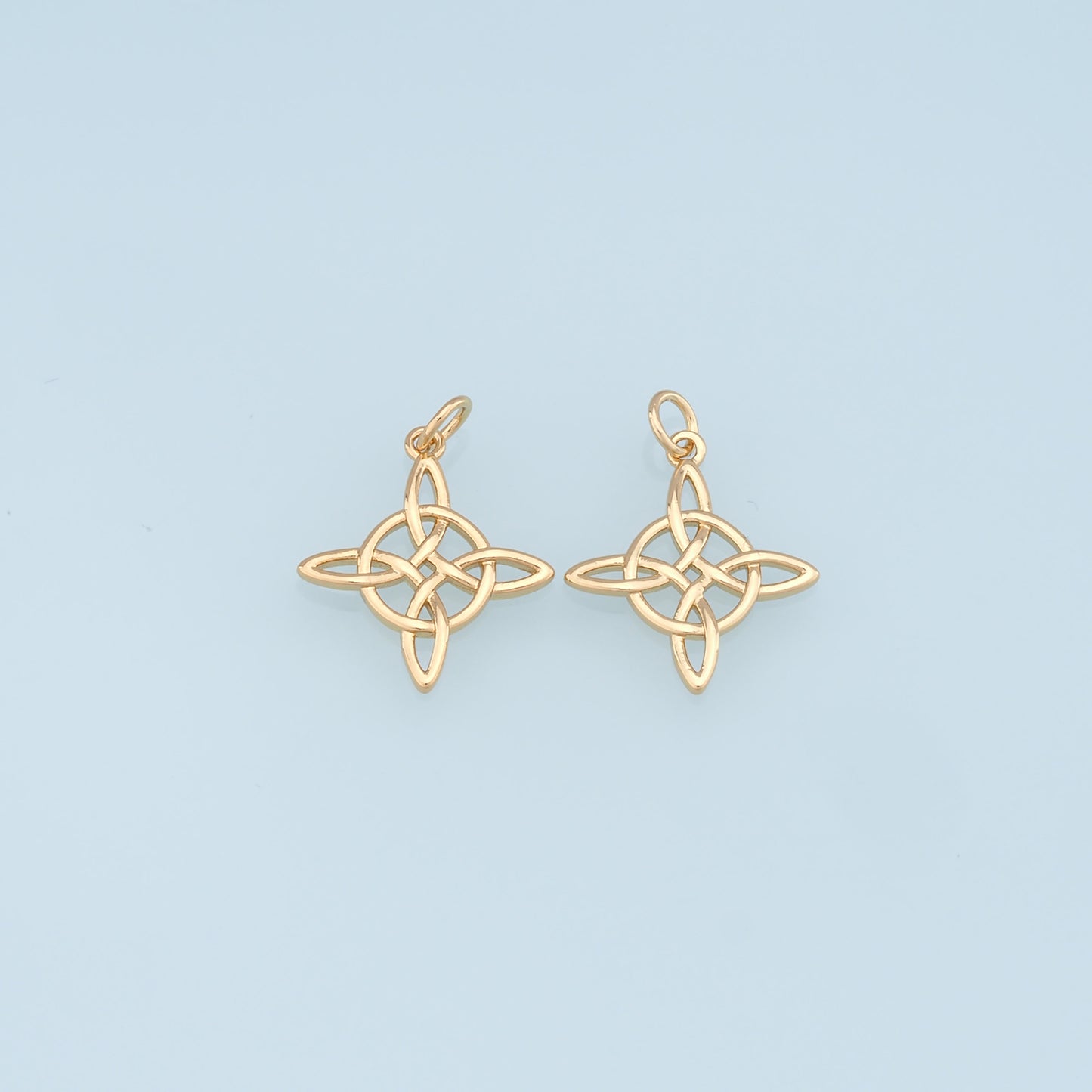 Gold Celtic Knot Charms,18K Gold Filled Celtic Knot Pendant,Celtic Knot Charm Bracelet Necklace for DIY Jewelry Making Supply