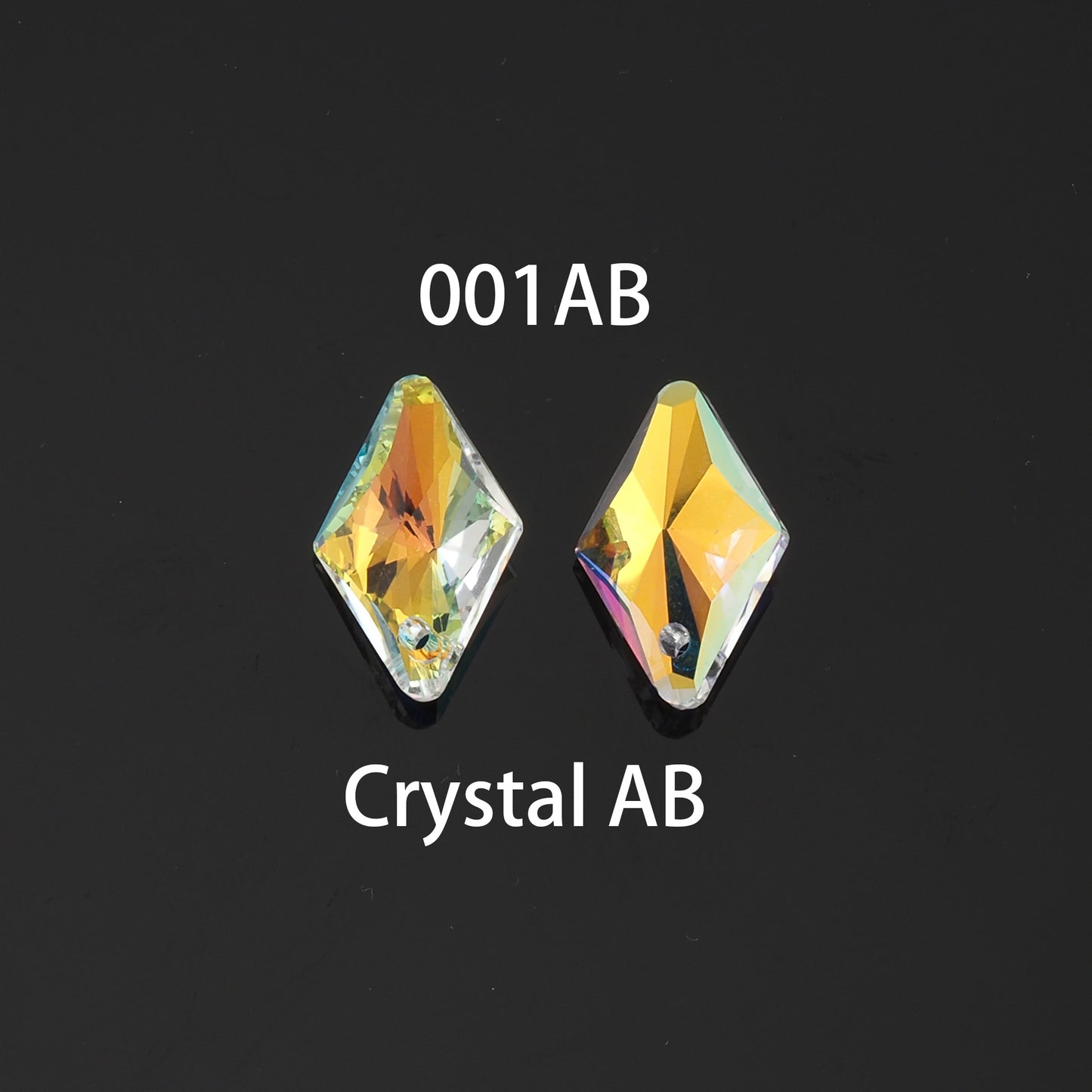 1pcs Rhombus Crystal Pendant Crystal AB Rhinestones for DIY Craft Jewelry Making Supply