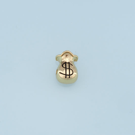 Gold Money Bag Beads Charms,18K Gold Filled Money Bag spacer beads,Money Bag Charms Bracelet Necklace for DIY Jewelry Making Supply