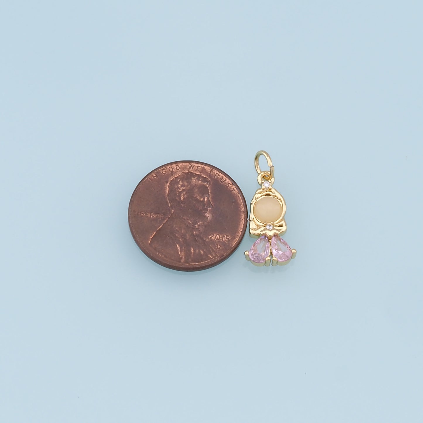 18K Gold Filled Boy Girl Pendant,Boy Girl Charm Bracelet Necklace for DIY Jewelry Making Supply