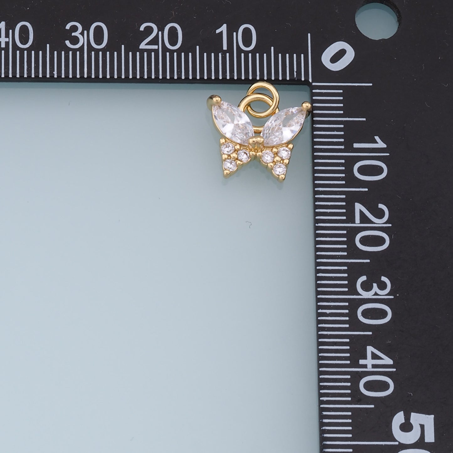 Gold Butterfly Charms,18K Gold Filled Enamel Butterfly Pendant,CZ Micro Pave Butterfly Charm Bracelet Necklace for DIY Jewelry Making Supply