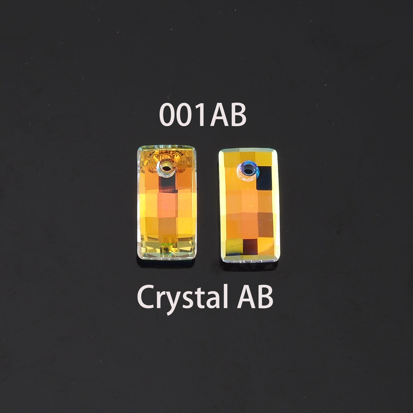 1pcs Rectangle Crystal Pendant Crystal AB Rhinestones for DIY Craft Jewelry Making Supply
