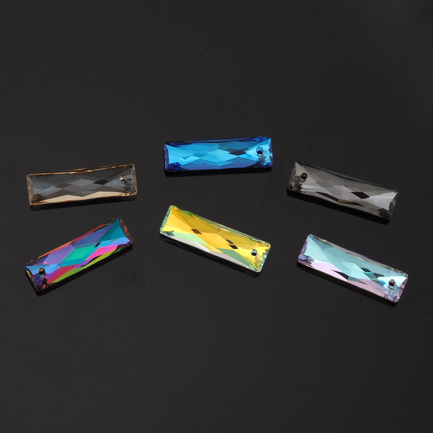 1pcs Rectangle Crystal Pendant Crystal AB Rhinestones for DIY Craft Jewelry Making Supply