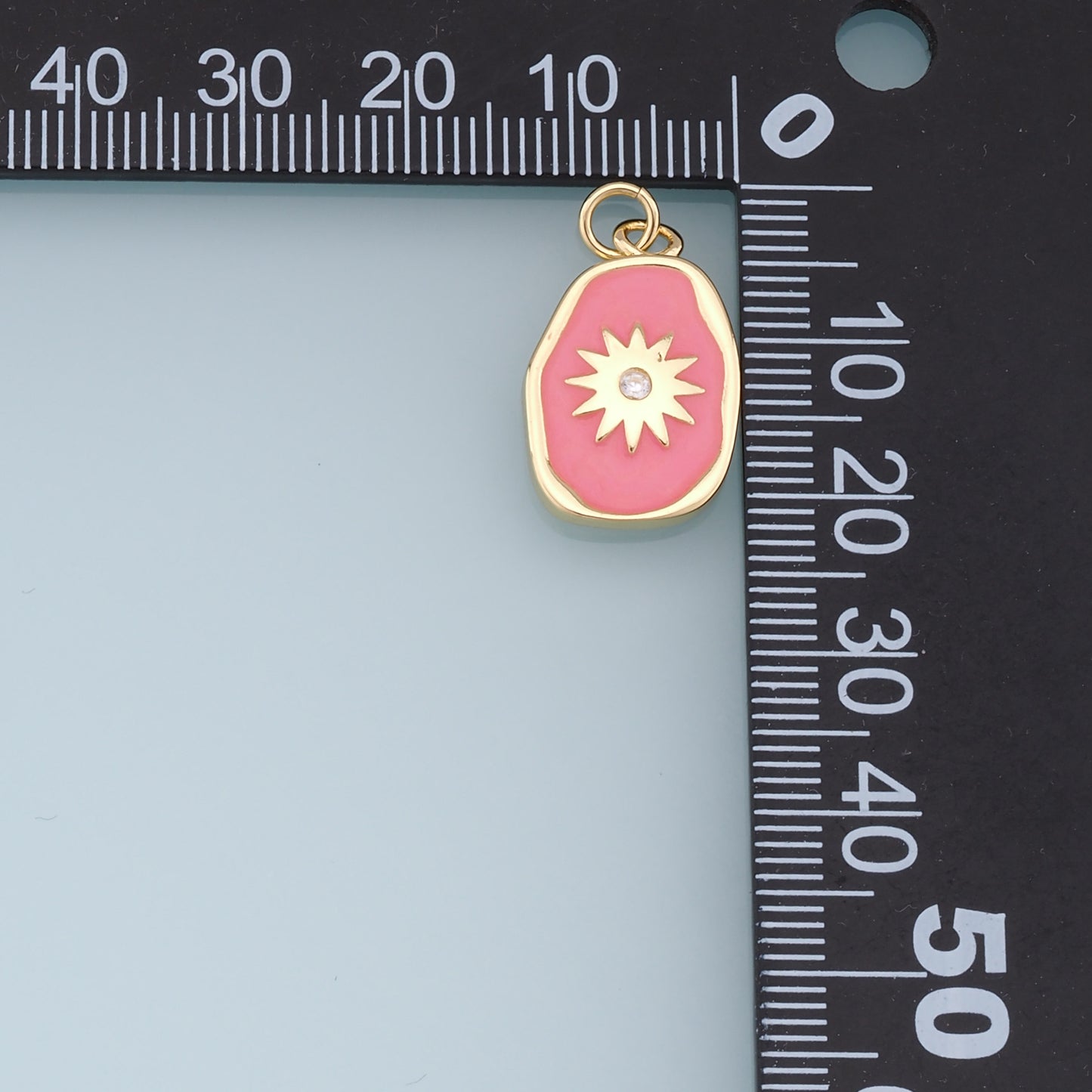 Gold Star Charms,18K Gold Filled Enamel Starburst Pendant,North Star Charm Bracelet Necklace for DIY Jewelry Making Supply