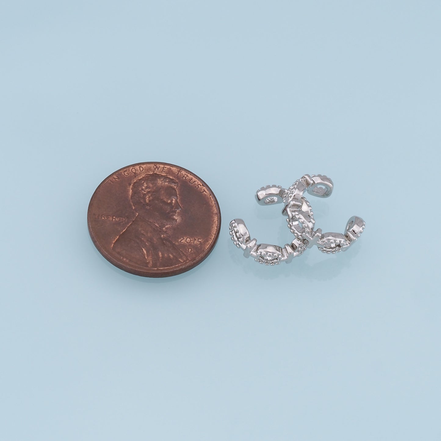 1pair 18K Gold Filled Dainty Hoop Earrings,CZ Ear Cuff No Piercing,Cartilage Earring,Ear Wrap Earrings