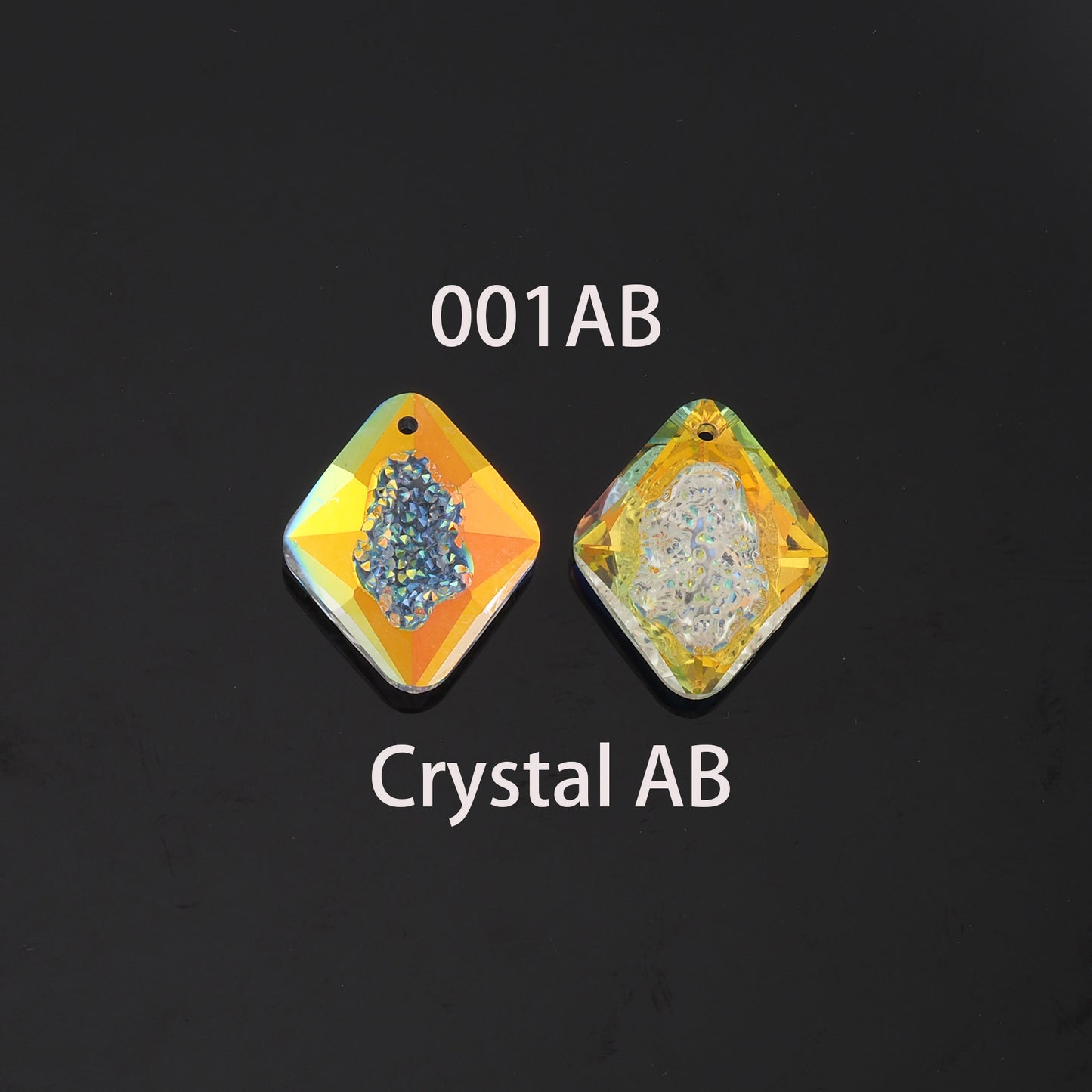 1pcs Rhombus Crystal Pendant Crystal AB Rhinestones for DIY Craft Jewelry Making Supply