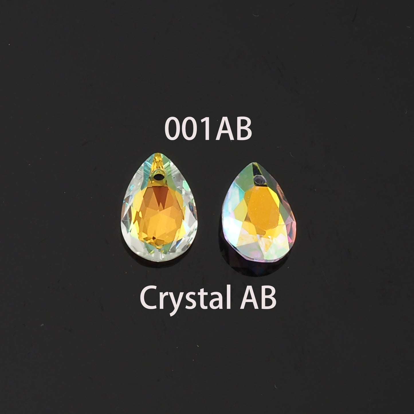 5pcs Teardrop Crystal Pendant Crystal AB Rhinestones for DIY Craft Jewelry Making Supply