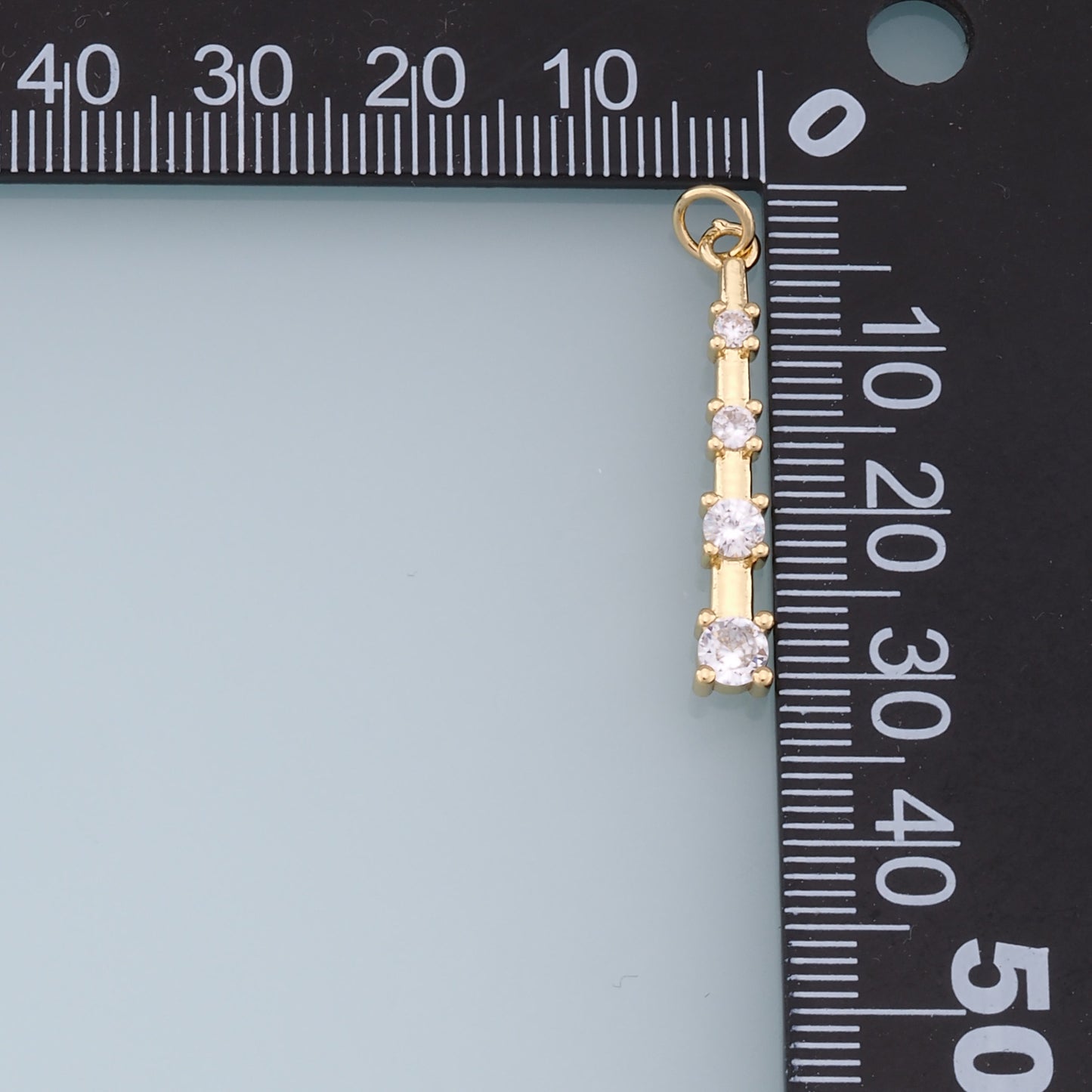 Gold Strip Charms,18K Gold Filled Bar Pendant,Geometry Silver Bar Charm Bracelet Necklace for DIY Jewelry Making Supply