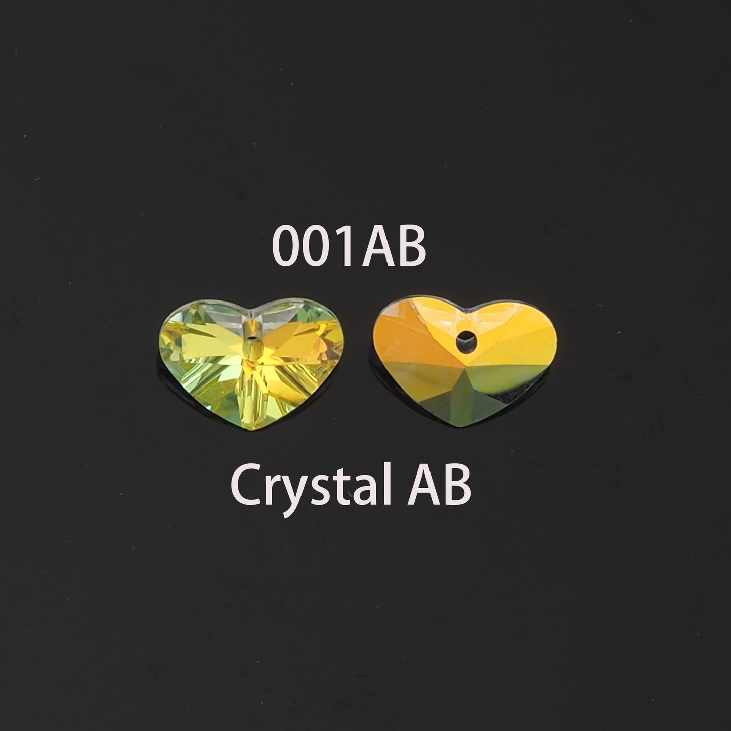1pcs Heart Crystal Pendant Crystal AB Rhinestones for DIY Craft Jewelry Making Supply