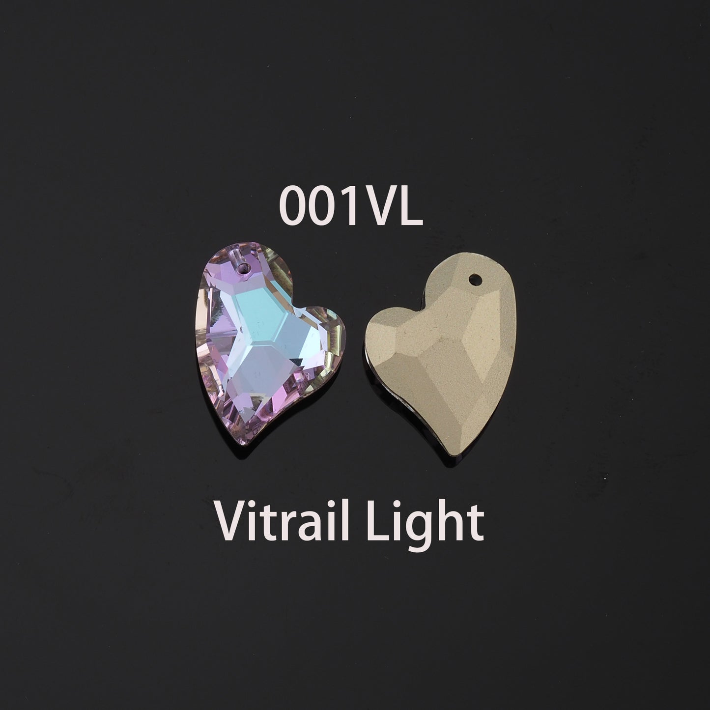 1pcs Heart Crystal Pendant Crystal AB Rhinestones for DIY Craft Jewelry Making Supply