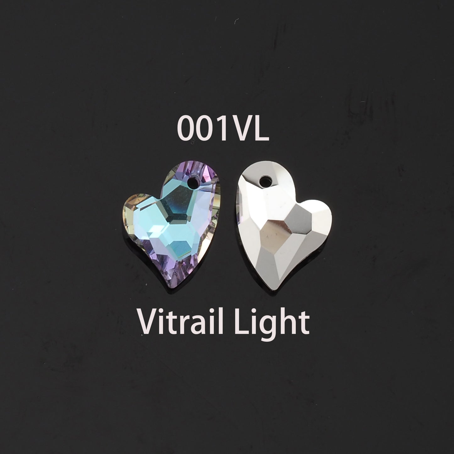 1pcs Heart Crystal Pendant Crystal AB Rhinestones for DIY Craft Jewelry Making Supply
