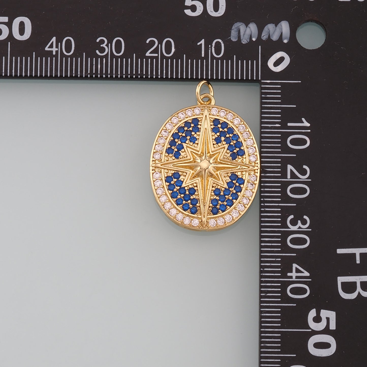 Gold Star Charm,18K Gold Filled North Star Pendant,CZ Micro Pave Celestial Charm Bracelet Necklace for DIY Jewelry Making Supply