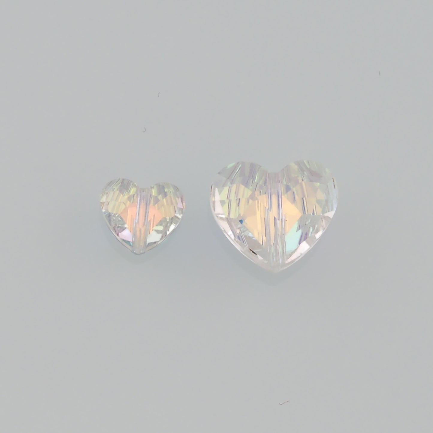 5pcs Heart Crystal Spacer Bead Crystal AB Rhinestones for DIY Craft Jewelry Making Supply